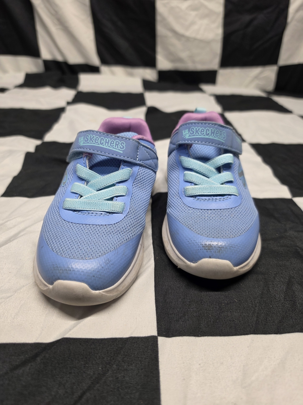 Skechers Kids Light Blue Lace-Style Athletic Sneakers